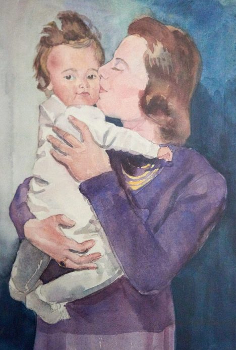 Alice with baby Ursula Alice with baby Ursula 1942